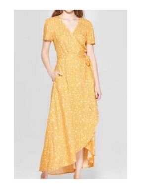 Universal Thread Women's Yellow and Orange Dress